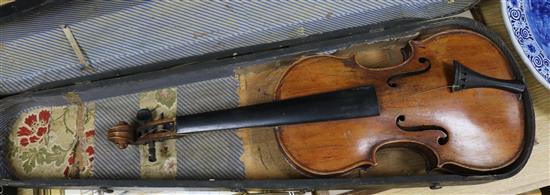 An early 20th century cased violin